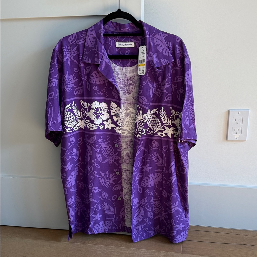 Tommy Bahama Purple Floral Shirt